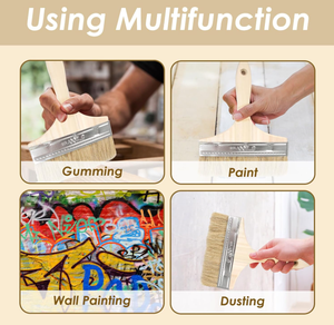Pinceau à <span class=keywords><strong>peinture</strong></span> à poils plats avec manche en bois, vente directe d'usine, pinceau à <span class=keywords><strong>peinture</strong></span> mural pas cher - Product Image 6
