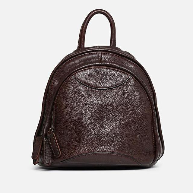 Westal Fashion Vegetable Tanned Genuine Leather Mini Backpack Anti-theft Schoolbag Backpack Women Backpack for Traveling