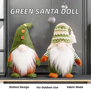 Gnomo Verde Lavorato a Maglia, Bambola Senza Volto, Decorazione Natalizia, Ornamento Familiare di <span class=keywords><strong>Babbo</strong></span> Natale, <span class=keywords><strong>Regalo</strong></span> a Sorpresa, Giocattolo Figurina - Product Image 2