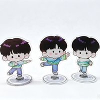 Support de présentation rotatif en acrylique personnalisé, impression UV, finition gravée au laser, léger, pour la promotion d'anime, de dessins animés et de K-pop