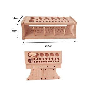 Auto-assemblaggio di legno foro strumenti di supporto di memorizzazione desk organizer rack scaffale scatola per la pelle a mano strumenti di trucco penne - Product Image 6