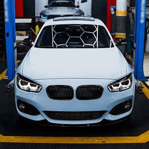 Bmw Front Grille Insert Single Line Double Line Black Abs Plastic For 1 Series F20 F21 Lci 2015 2019 - Product Image 2