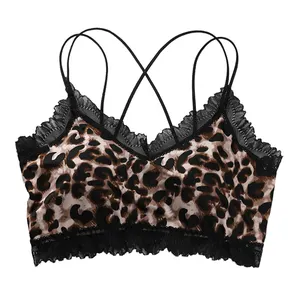 Europa und Amerika frauen yoga top schnell trocknend höhlte heraus frau plus größe hohe qualität sport yoga leopard bralette