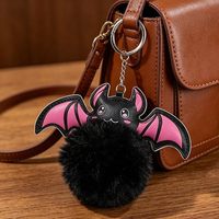 Porte-clés Pom Pom Moelleux Adorable pour Femmes, Breloques de Sac Cadeaux d'Halloween pour Sacs à Main et Clés de Voiture