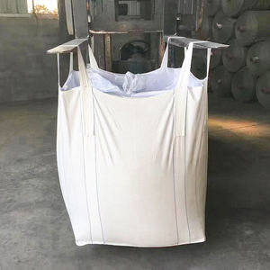 שק ג'מבו עמיד 1.5 טון 1000 ק\\\"ג FIBC עם 100% פוליפרופילן בתולי, מקדם בטיחות 5:1, תחתית שטוחה לאחסון צמנט בתפזורת וסילאז' - Product Image 1