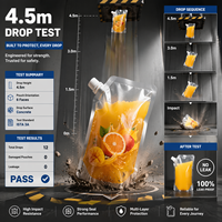 Op maat gemaakte logo 500ml voedselveilige staande spout pouch, milieuvriendelijke doypack spout zak voor fruit, groente, sap, gelei en drankenverpakkingen