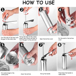 Giáng Sinh <span class=keywords><strong>Spritz</strong></span> <span class=keywords><strong>Cookie</strong></span> Báo Chí Súng Và Icing Thiết Lập Hợp Kim Churro Nhà Sản Xuất <span class=keywords><strong>Cookie</strong></span> Nhà Sản Xuất Với 20 Đĩa 4 Pastry Tip Biscuit Khuôn Công Cụ - Product Image 5