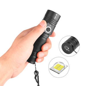 XHP50 ไฟฉายพลังงานสูงแบบชาร์จไฟได้ USB ฐานแม่เหล็กแบบพกพามินิไฟฉาย LED แสงสีขาวแบตเตอรี่ 1500mAh - Product Image 1