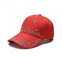 Topi Baseball Bertabur Rhinestone Motif Langit Berbintang, Dapat Disesuaikan dalam Berbagai Warna
