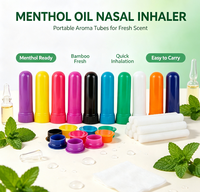 Tube inhalateur nasal de qualité médicale, vide, pour huiles essentielles et aromathérapie, en plastique