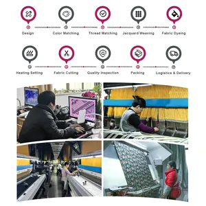 KEER 중국 제조업체 맞춤형 정전기 방지 직조 원사 염색 브로케이드 자카드 직물 자카드 판매