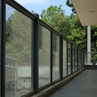 Rampe de balustrade en aluminium de haute qualité RG90 à cadre apparent, garde-corps en verre pour escalier, garde-corps en verre sur mesure