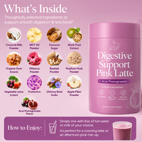 Probiotiques et prébiotiques pour la santé intestinale, marque privée, favorisent le métabolisme, fibres quotidiennes, soutien digestif, Latte Rose