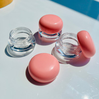 Panci pelembab bibir, mewah 5g kuning ungu merah muda puding bibir kemasan Makeup Glossy Pot madu pelembap bibir lucu stoples pelembab bibir