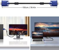HD15 macho VGA Monitor Cable TV ordenador proyector PVC chaqueta trenza 5mm Stock disponibilidad Cine en Casa REPRODUCTOR DE DVD Audio