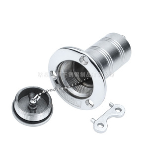 Tapa de Combustible de Acero Inoxidable 316 con Cadena, Accesorio Marino para Tanque de Agua o Aceite - Product Image 1
