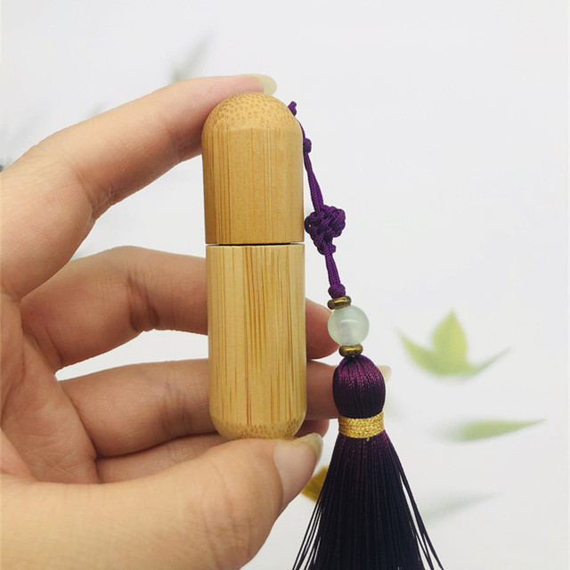 Skincare Packaging Refillable 2ml 5ml Bottle Suitable for Essential Oils Natural Bamboo Glass Roller Bottles
