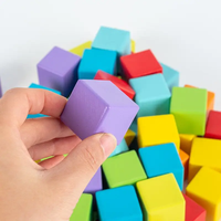 Cubes en bois pour enfants, blocs de construction pour la pensée spatiale, puzzle 3D, entraînement à la pensée, éducation, cube d'activités en bois, jouet éducatif