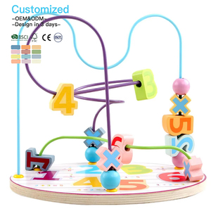 Gioco Educativo <span class=keywords><strong>Montessori</strong></span> Eduland OEM ODM CPC CE con Perline in Legno e Montagna Russa per Riconoscimento di Colori e Forme - Product Image 2