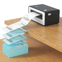 Étiquettes thermiques directes personnalisées 4"X6" 500PCS Papier d'étiquettes d'expédition pour imprimante thermique directe Compatible avec la plupart des imprimantes thermiques