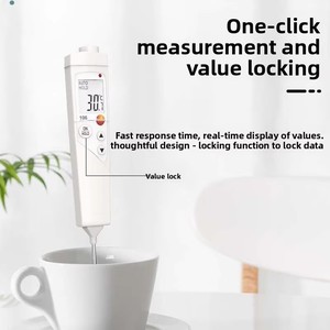 เทอร์โมมิเตอร์วัดอุณหภูมิอาหารแบบดิจิตอล Testo 106 พร้อมหัววัดขนาดบาง 2.2 มม. พร้อมเสียงเตือนและไฟแสดงผลสำหรับการทดสอบอุณหภูมิในครัว - Product Image 3