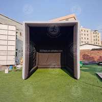 Cage de frappe pour entraînement de golf en plein air scellée avec simulateur de golf gonflable pour camps, écoles, clubs ou terrains de golf
