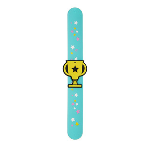 DAMAI Kids Party Favor Silicone <b>Star</b> Snap Bracelet Children Wristband Colorful Cartoon Football Pattern Soft Silicone Material - Product Image 4
