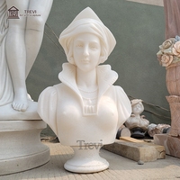 Buste de femme en marbre blanc, sculpture classique baroque sculptée à la main, statue de dame pour décoration intérieure de villa, hôtel, galerie d'art