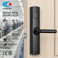 Système de serrure de porte RFID pour hôtel avec carte-clé et clé mécanique |   Serrure électronique intelligente pour chambre d'hôtel pour l'hôtellerie
