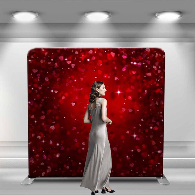 Reversible Tension Fabric Wedding Backdrop 360 Photo Booth Enclosure Backdrop 32mm Aluminum Frame Backdrops