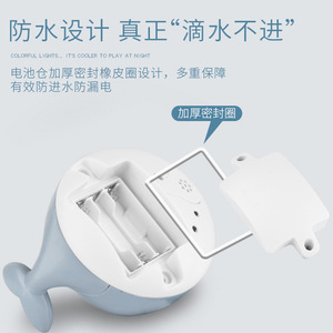 Jouets de bain pour bébé avec lumière, baleine à pulvérisation automatique d'eau, jouet de bain à induction, jouets de douche pour baignoire - Product Image 6