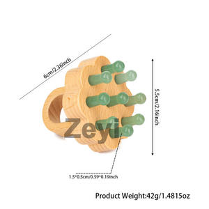 หวีแปรงนวดศีรษะแบบสั่นสะเทือน ผลิตจากวัสดุ ABS และไม้ พร้อมโลโก้สั่งทำพิเศษ ดูแลหนังศีรษะด้วยเทคโนโลยีความถี่สูง ใช้งานได้ทั้งผมแห้งและผมเปียก - Product Image 2