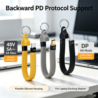 Kabel USB4 Tipe C ke Tipe C 240W PD3.1 Pengisian Cepat 40Gbps Data 8K60Hz Video Chip E-Marker Laptop Ponsel Docking Station Kantor