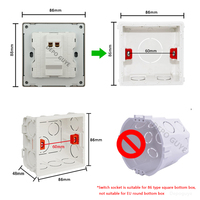Prise murale en plastique PC couleur or champagne DepoGuye, interrupteur EU français Schuko UK 13A USB Type C 6 prises pour l'Europe et le Moyen-Orient