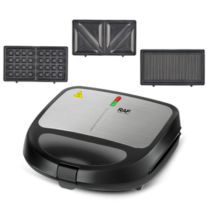 RAF 850w Uniform Heat Removable Detachable 3 in 1 Breakfast Steak Waffle Maker Sandwich Sandwich Maker 3 in 1 Maker Waf - Product Image 6