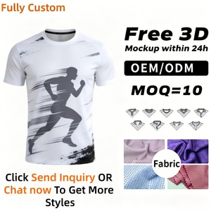 T-shirt de course technique personnalisé à sublimation pour la course à pied et le marathon, séchage rapide - Product Image 1
