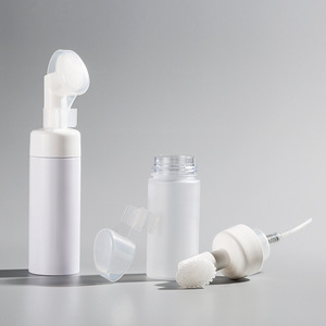 Foaming <strong>Facewash</strong> Cleanser Bottle PET Plastic 80ml/100ml/120ml/150ml/200ml/250ml Silicone <strong>Brush</strong> Pump Customizable Logo Shampoo - Product Image 4