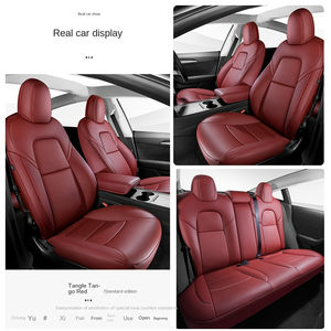 Modèle Y Nappa cuir tous temps Protection de siège de voiture étanche toutes les couleurs housse de siège de voiture pour <span class=keywords><strong>Tesla</strong></span> modèle Y - Product Image 6