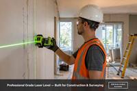 Instrument de nivellement laser vert certifié CE RoHS 520nm, auto-nivelant avec affichage numérique, outil de construction, Chine