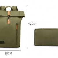 Mochila de Lona de Alta Calidad con Cierre de Cremallera, Impermeable, con Logotipo Personalizado, Estilo Casual, OEM, para Computadora, de Poliéster, Antirrobo
