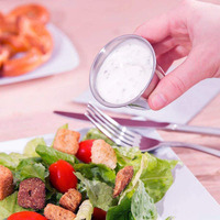 Petit plat à sauce en acier inoxydable 304 Mini plateau à condiments rond Assiette à sauce argentée Sauce soja Sushi Bol à tremper pour restaurant