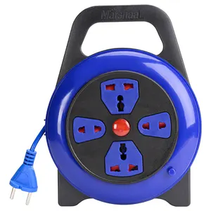 Manufacturers 3 way muliple type extension power cord cable reel extension socket electrical universal power socket