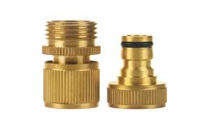 Adaptateur de robinet en laiton, raccords de <span class=keywords><strong>tuyau</strong></span> de haute qualité, <span class=keywords><strong>raccord</strong></span> à vis pour <span class=keywords><strong>tuyau</strong></span> de jardin, connecteur rapide, usine - Product Image 2