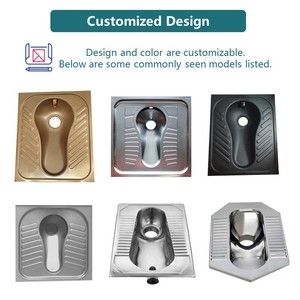 Colores personalizados disponibles Inodoro en cuclillas inoxidable calle exterior ahorro de espacio colorido público con <span class=keywords><strong>cisterna</strong></span> - Product Image 5