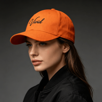 Gorra de Béisbol de Algodón Suave con Bordado Cursivo Naranja Brillante Personalizado de Perfil Bajo para Uso Casual en la Calle y al Aire Libre