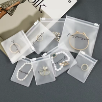 Pochette de Rangement Mini Bijoux Réutilisable Imperméable en PVC Vinyle, Sacs Zippés en Plastique Transparent pour Boucles d'Oreilles, Colliers et Bracelets