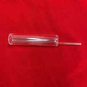 Customized laboratory glassware Clear Rotatable Vacuum Quartz Tube Fused Glass Ampule Sealing Round Bottom