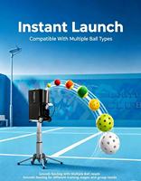 Lanceur automatique de balles de tennis, machine d'entraînement de tennis contrôlée par application, compatible multisports, autonomie de 12 heures