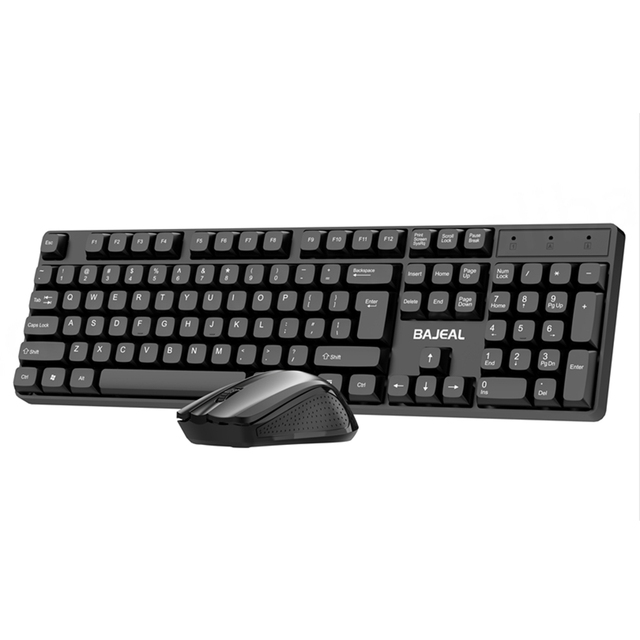 2.4Ghz Optical Wireless 104-Key USB Waterproof 1200-DPI Human Engineering Stock Office Suit Kit Keyboard Mouse Combo PC Laptop