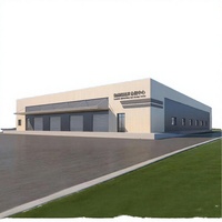 Entrepôt préfabriqué moderne en structure acier lourde, sur mesure, grande portée, bâtiment industriel robuste pour usage de salle de sport